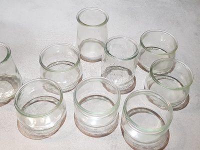 Recyclage des petits pots en verre 